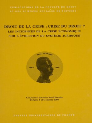 cover image of Droit de la crise, crise du droit ?